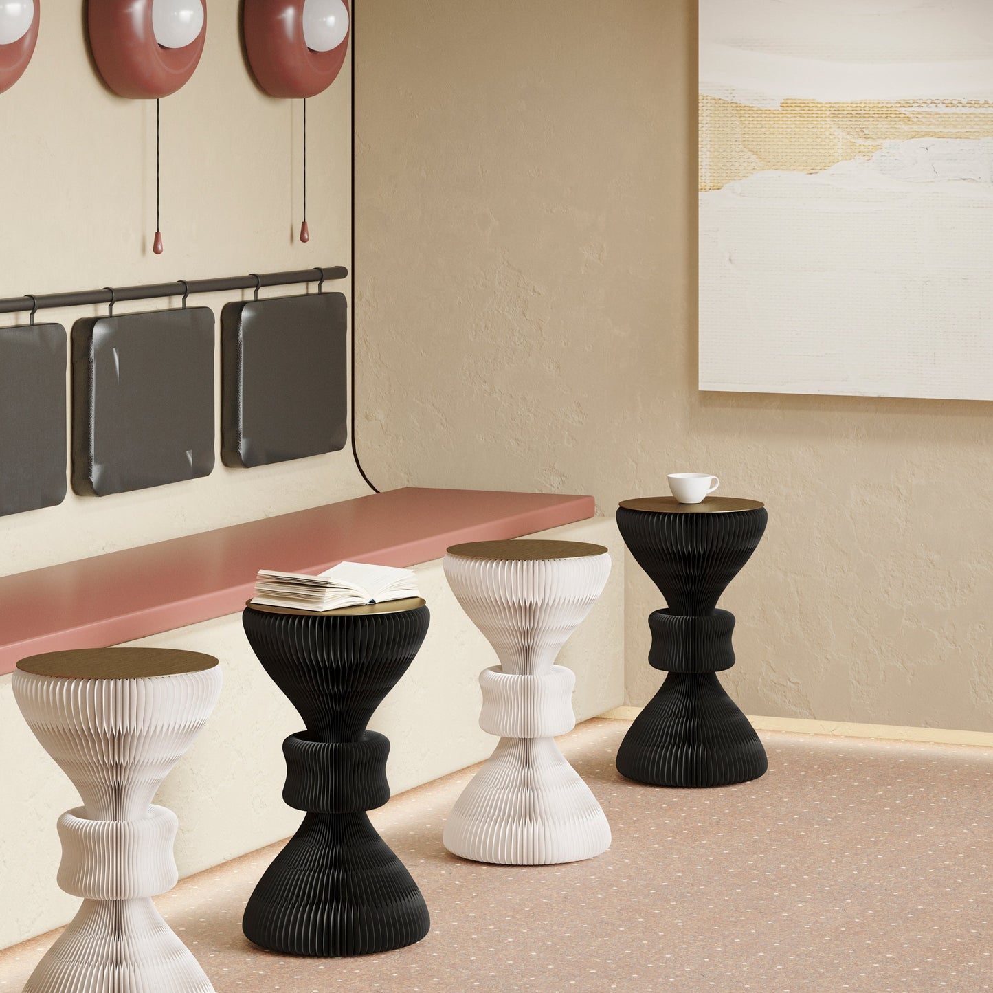 Opvouwbare Drum Bijzettafel
